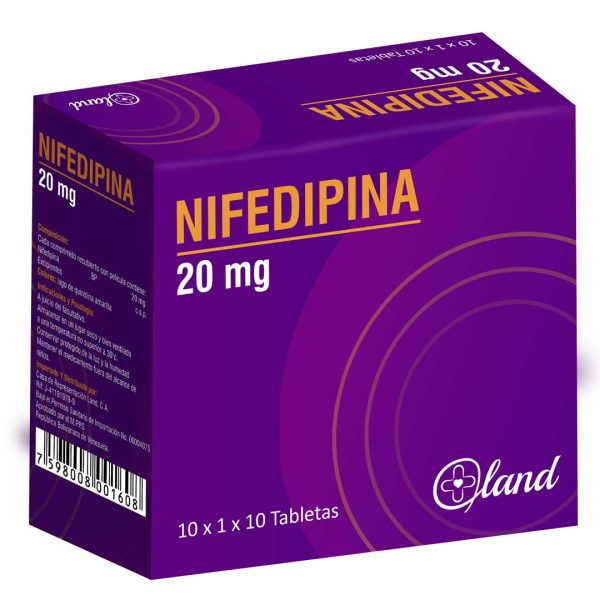 Nifedipina-20mg-Estuche-10x1x10-Tab---LAND