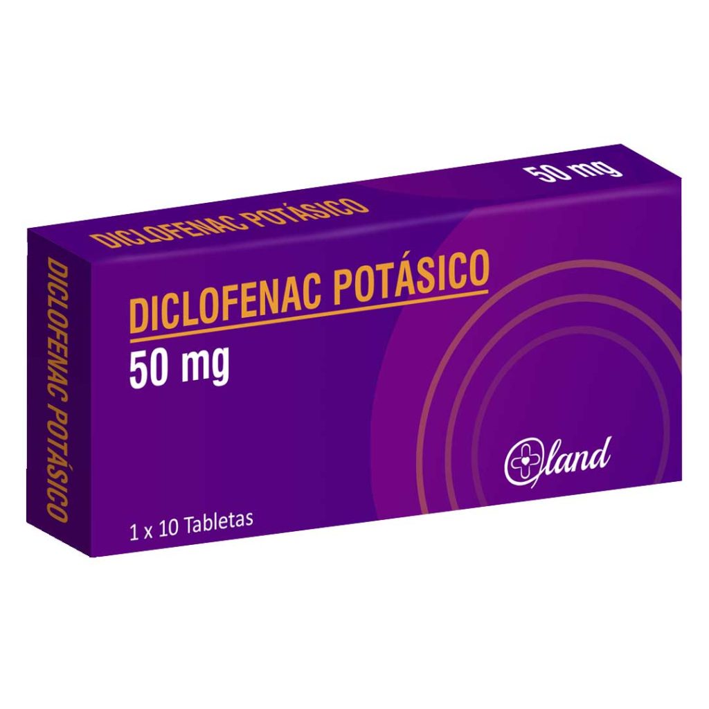 Diclofenac Pot Sico 50 Mg Casa De Representaci N Land   Diclofenac Potasico 50mg 1X10 Tab LAND 1024x1024 